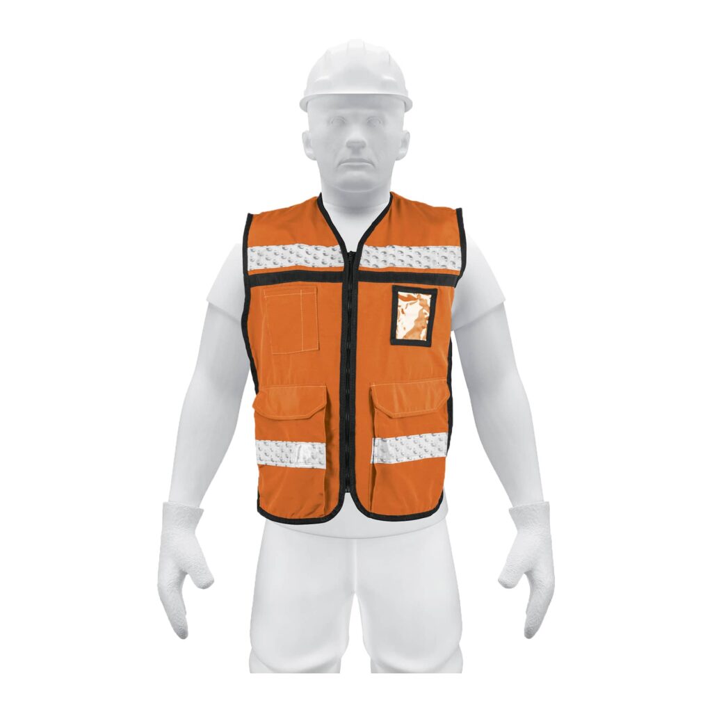 Chaleco antirreflejante naranja Truper CHS-900N